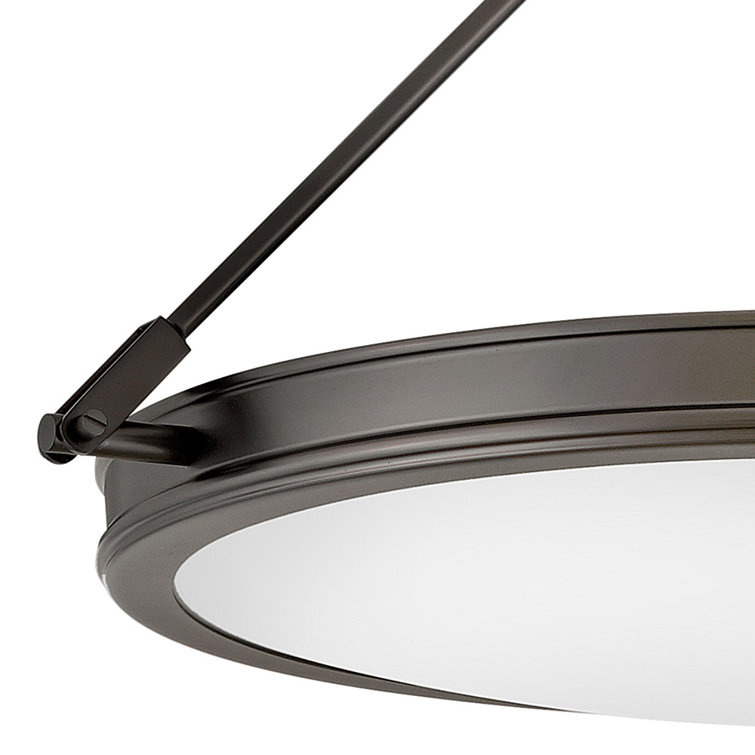 Collier Black Oxide 4-Light Semi-Flush Mount with Etched Glass