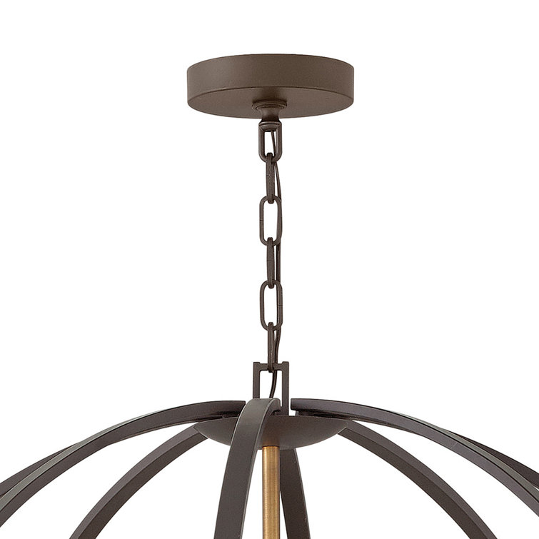 Euclid 44" Spanish Bronze 16-Light Cage Chandelier