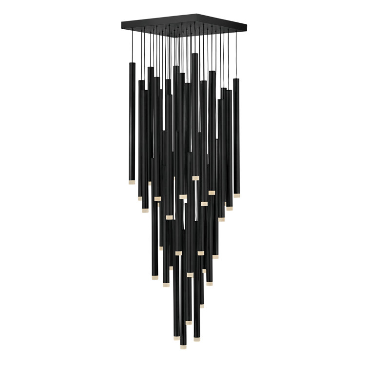 Harmony Sleek Black 36-Light LED Adjustable Pendant