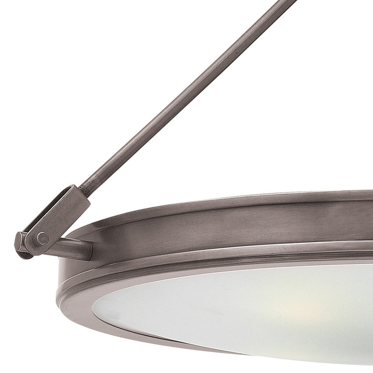 Heritage Brass 4-Light Etched Opal Glass Medium Semi-Flush Mount