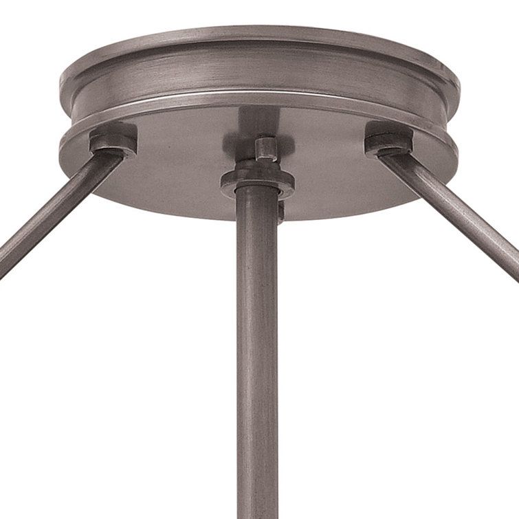 Heritage Brass 4-Light Etched Opal Glass Medium Semi-Flush Mount
