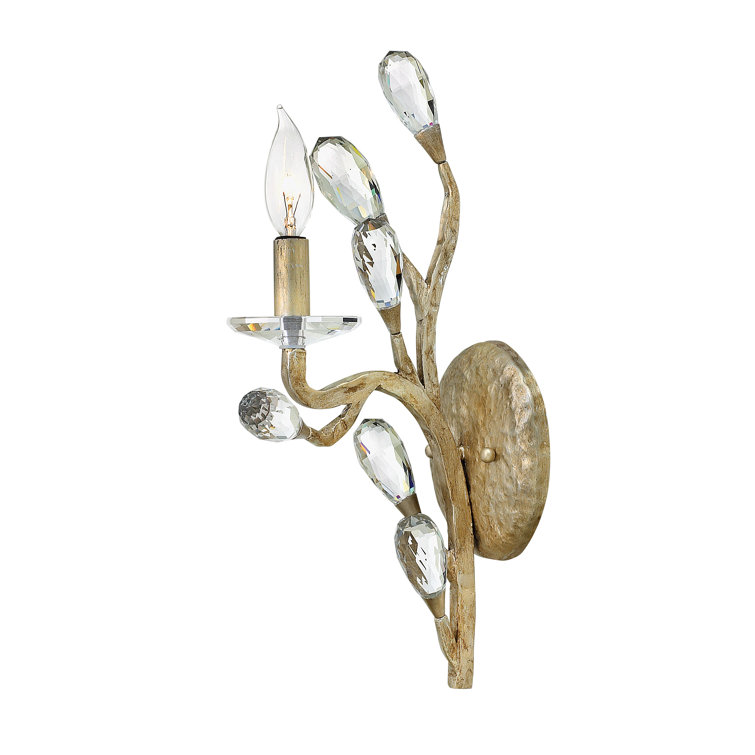 Eve Champagne Gold 1-Light Crystal Bud Wall Sconce