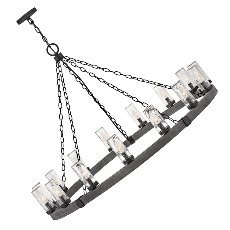 Sawyer Aged Zinc 1-Light LED Outdoor Lantern with Distressed Black Accents
