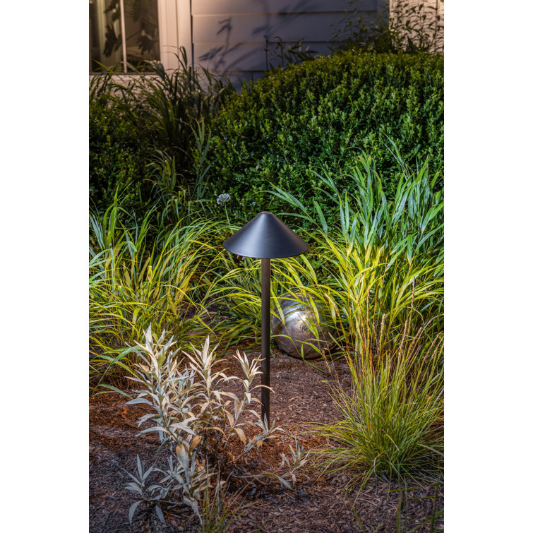 Black Aluminum LED Pathway Light with Cone Shade