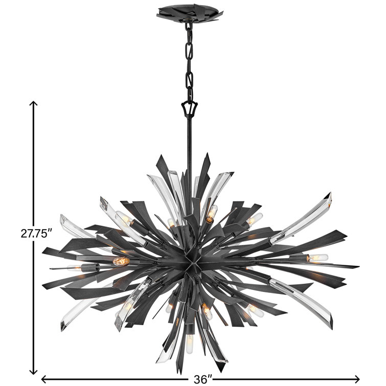 Vida Brushed Graphite 13-Light LED Sputnik Sphere Chandelier