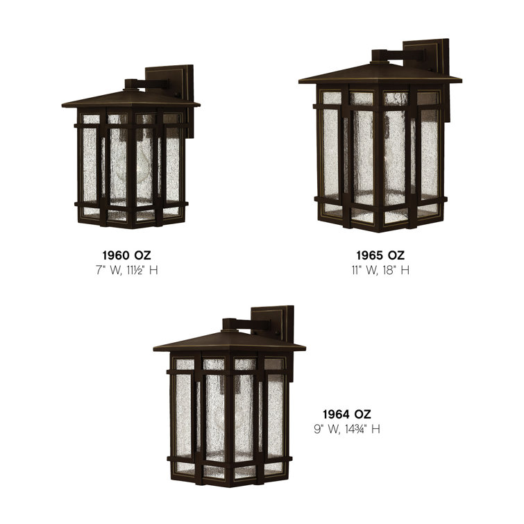 Tucker 18" Bronze Outdoor Wall Lantern with Clear Seedy Glass