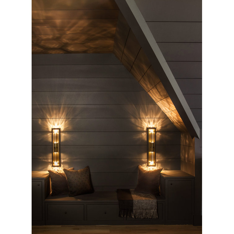 Heritage Brass LED Sconce with Clear Crystal