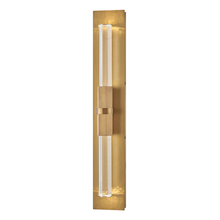 Heritage Brass LED Sconce with Clear Crystal