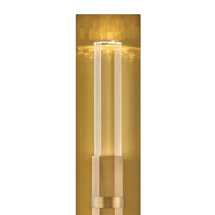 Heritage Brass LED Sconce with Clear Crystal