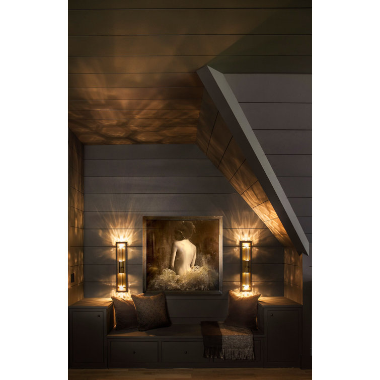 Heritage Brass LED Sconce with Clear Crystal