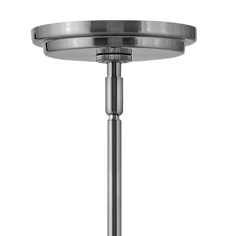 Brushed Nickel and Black 3-Light Drum Pendant