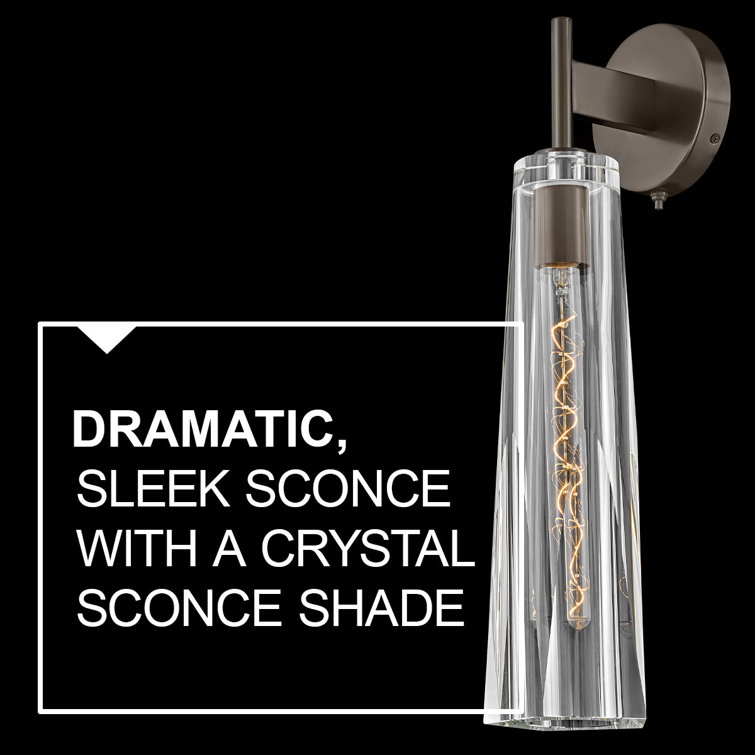 Cosette Black Oxide Crystal-Cut Dimmable Wall Sconce