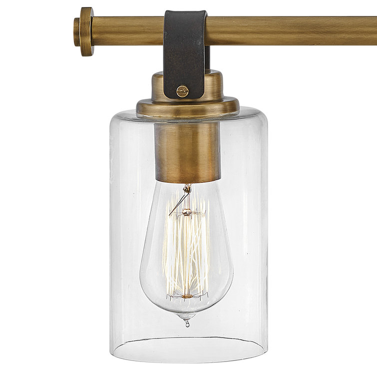 Heritage Brass 3-Light Vanity Light with Clear Glass Shades