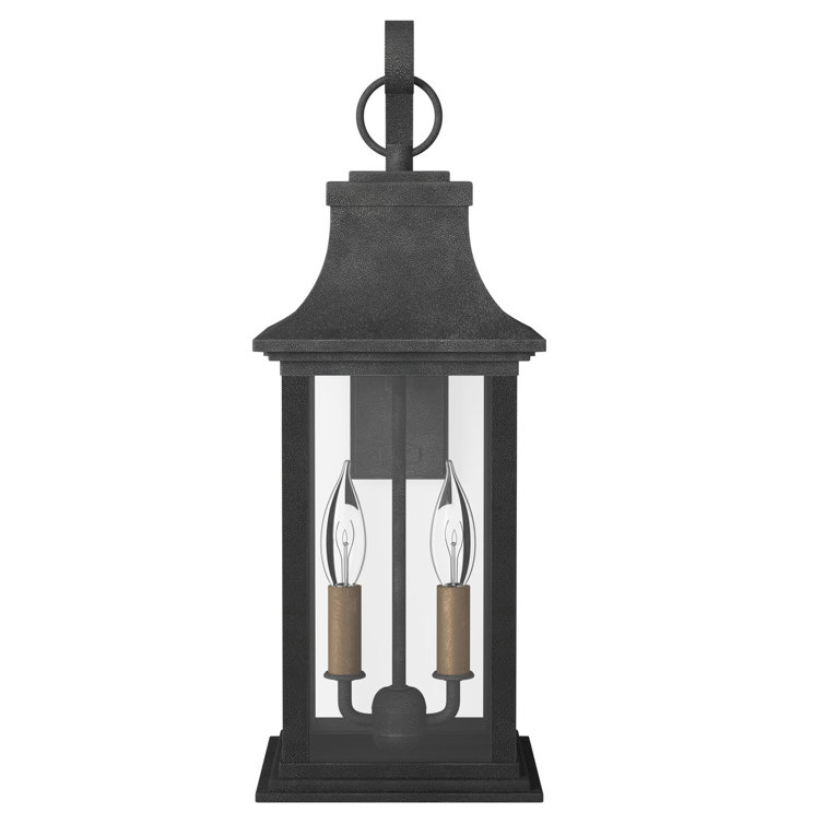 Adair Aged Zinc 20" Outdoor Wall Mount Lantern with Clear Glass