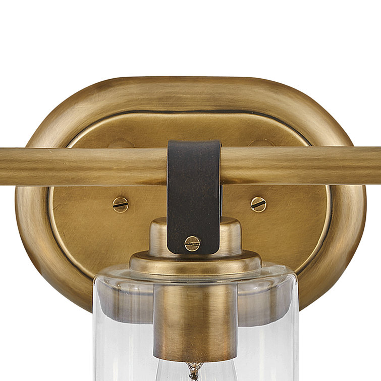 Heritage Brass 3-Light Vanity Light with Clear Glass Shades