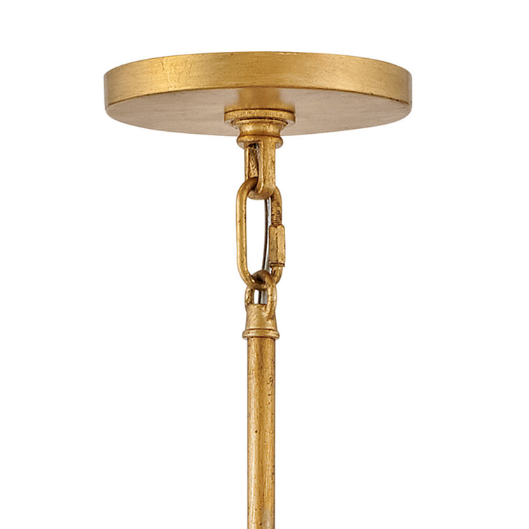 Rene Distressed Brass 16-Light Tiered Chandelier with Clear Pressed Glass