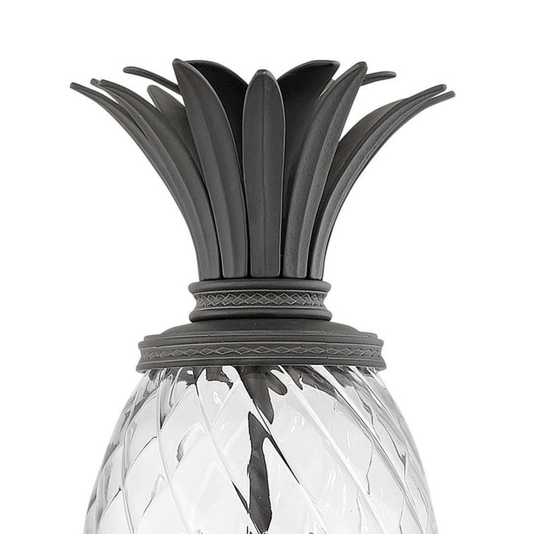 Museum Black 25.25" LED Post Lantern with Clear Optic Glass