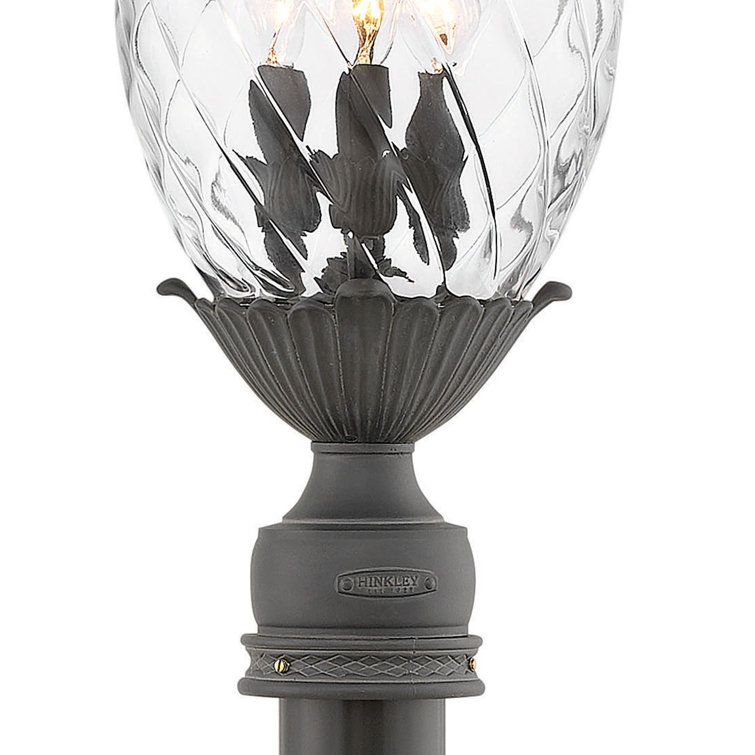 Museum Black 25.25" LED Post Lantern with Clear Optic Glass