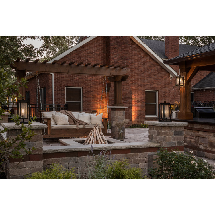 Elegant Black Outdoor Wall Lantern with Clear Seedy Glass and Dimmable LED