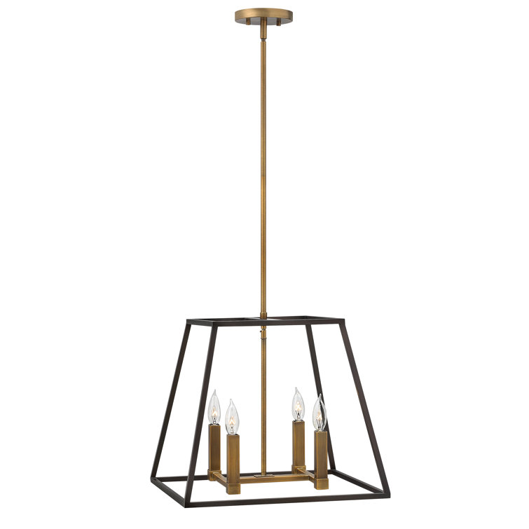 Fulton Vintage Industrial 4-Light Bronze Pendant