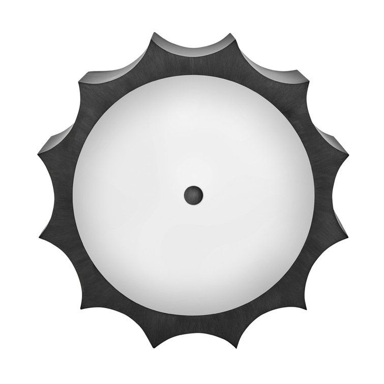 Gia Vintage-Inspired Drum LED Flush Mount in Brushed Graphite