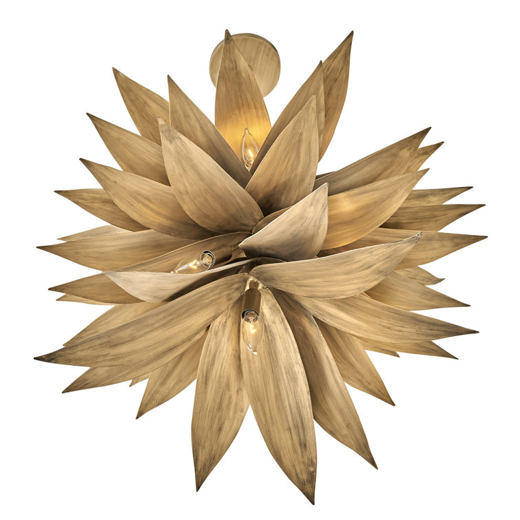 Agave 30" Burnished Gold 7-Light Statement Pendant
