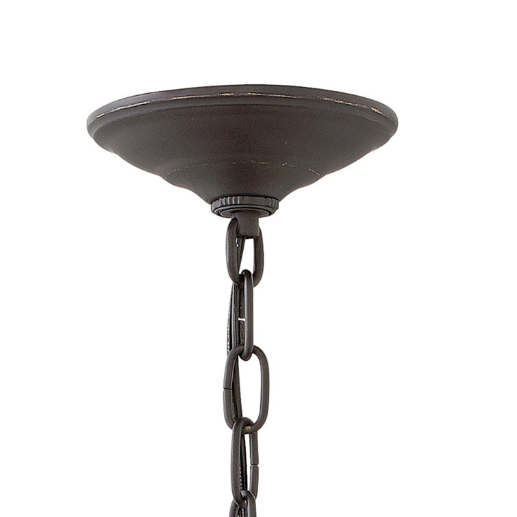 Olde Black 3-Light Outdoor Pendant with Clear Seedy Glass