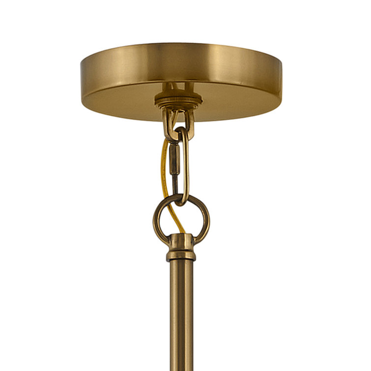 Heritage Brass 6-Light Crystal Chandelier with Faceted Shades