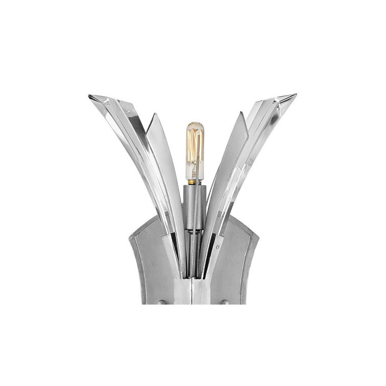 Glacial Silver 2-Light Candelabra Wall Sconce
