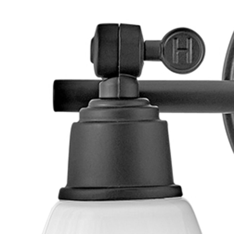 Arti Black Opal Glass 2-Light Adjustable Vanity Light