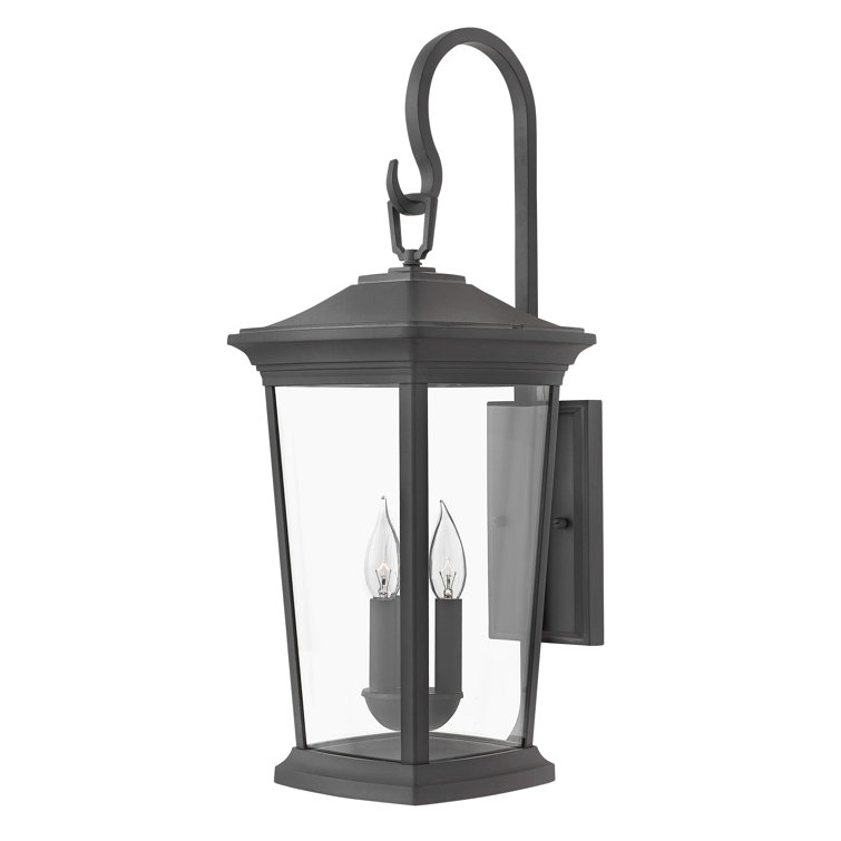 Bromley Museum Black 3-Light Outdoor Wall Lantern with Clear Glass