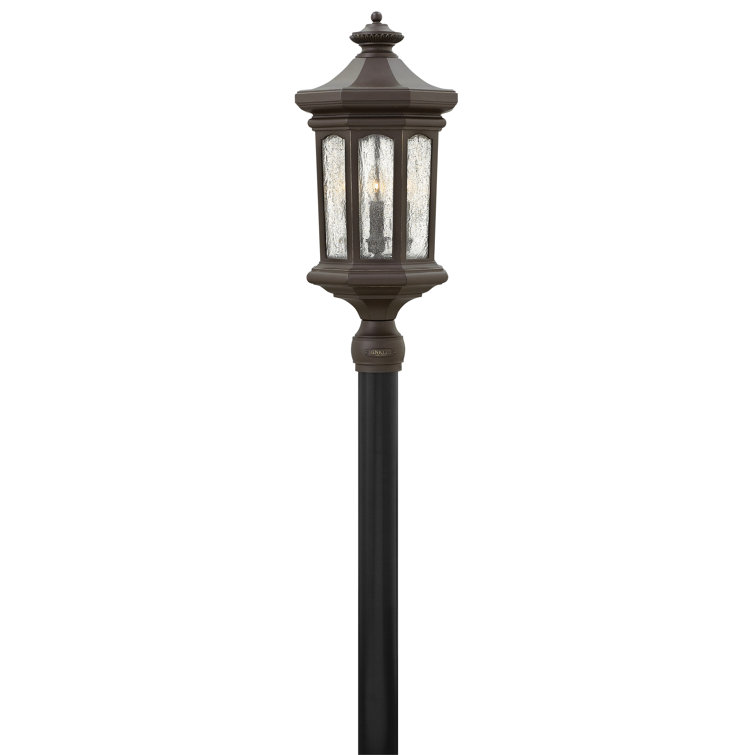 Raley Oil Rubbed Bronze LED Outdoor Lantern with Clear Seedy Glass