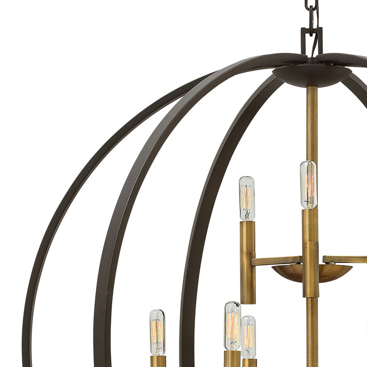Euclid 41" Spanish Bronze 12-Light Chandelier