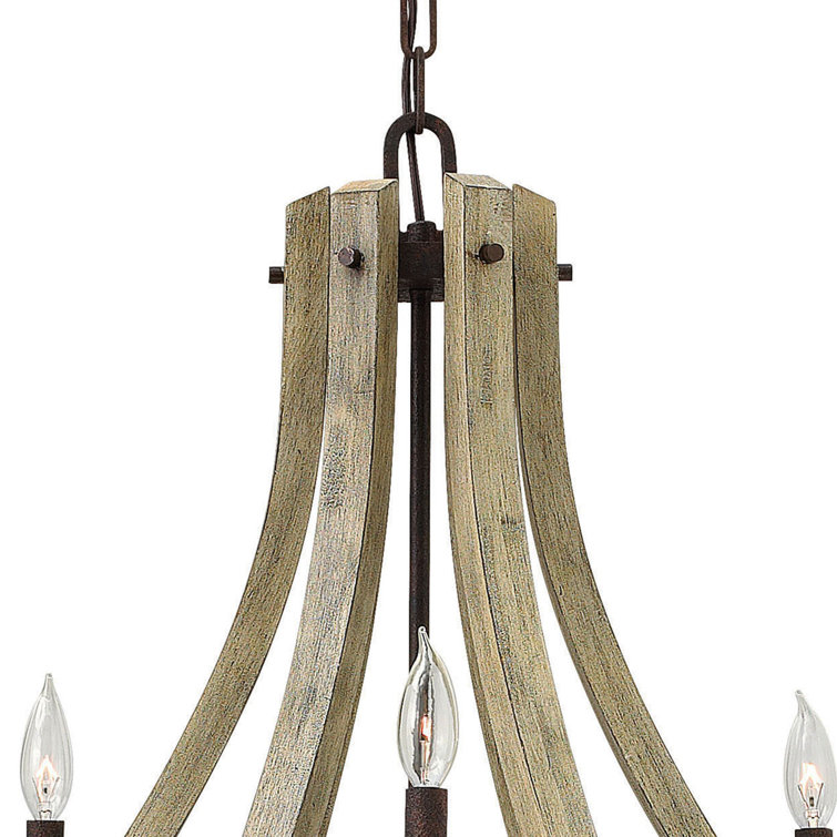 Middlefield 9-Light Iron Rust and Weathered Ash Chandelier