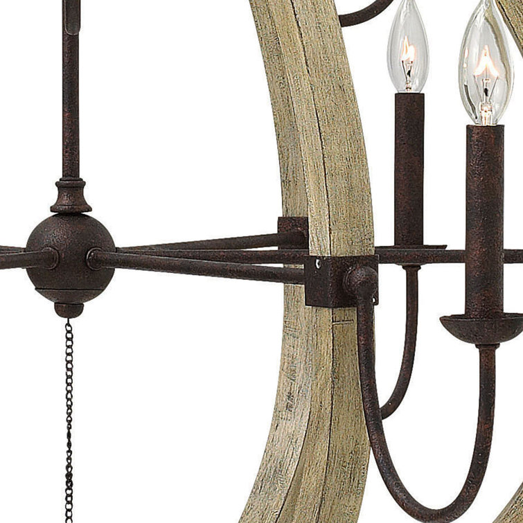 Middlefield 9-Light Iron Rust and Weathered Ash Chandelier