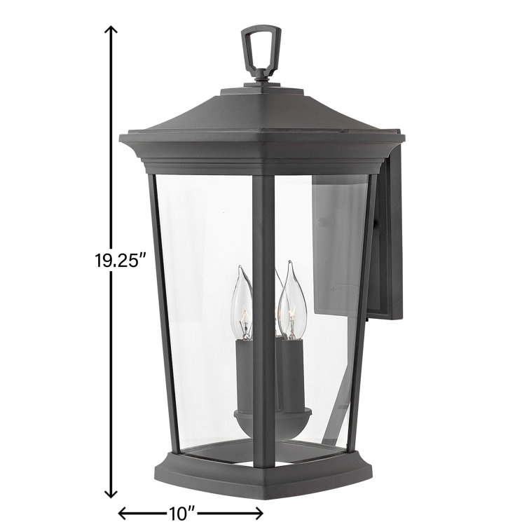Bromley Museum Black Dual-Light Outdoor Wall Sconce in Bronze