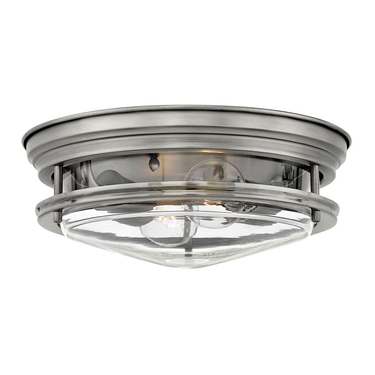 Hadley Dual-Light Brushed Bronze Flush Mount with Clear Glass