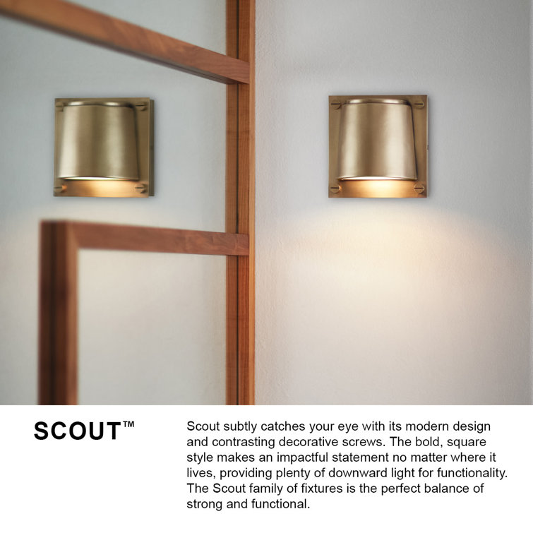 Heritage Brass Etched Glass Dimmable LED Wall Sconce