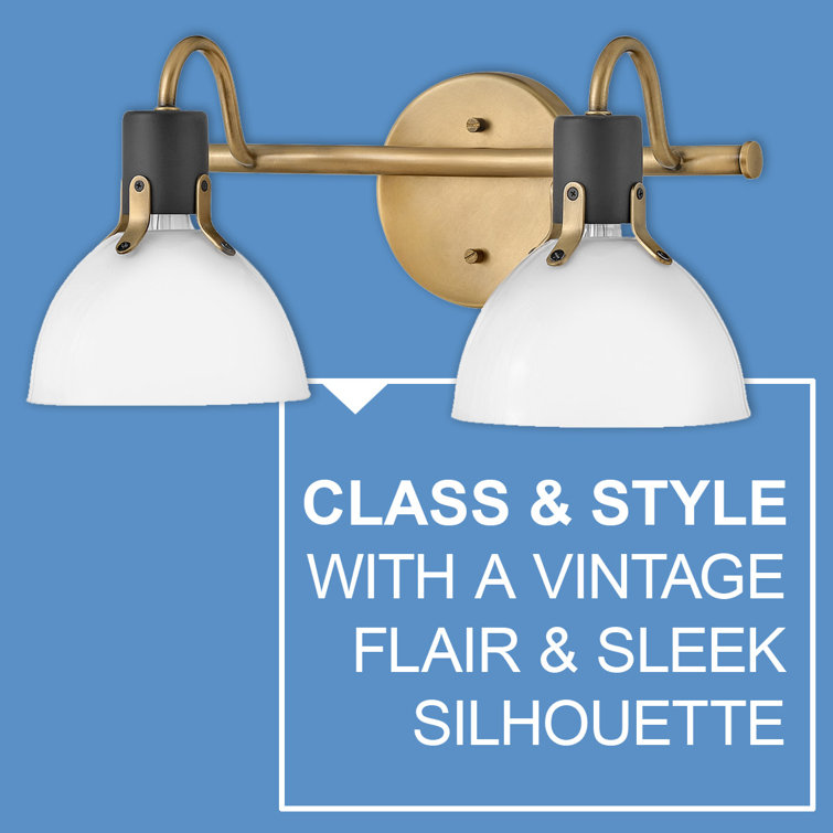 Argo Heritage Brass Dual-Light Dimmable Vanity Fixture