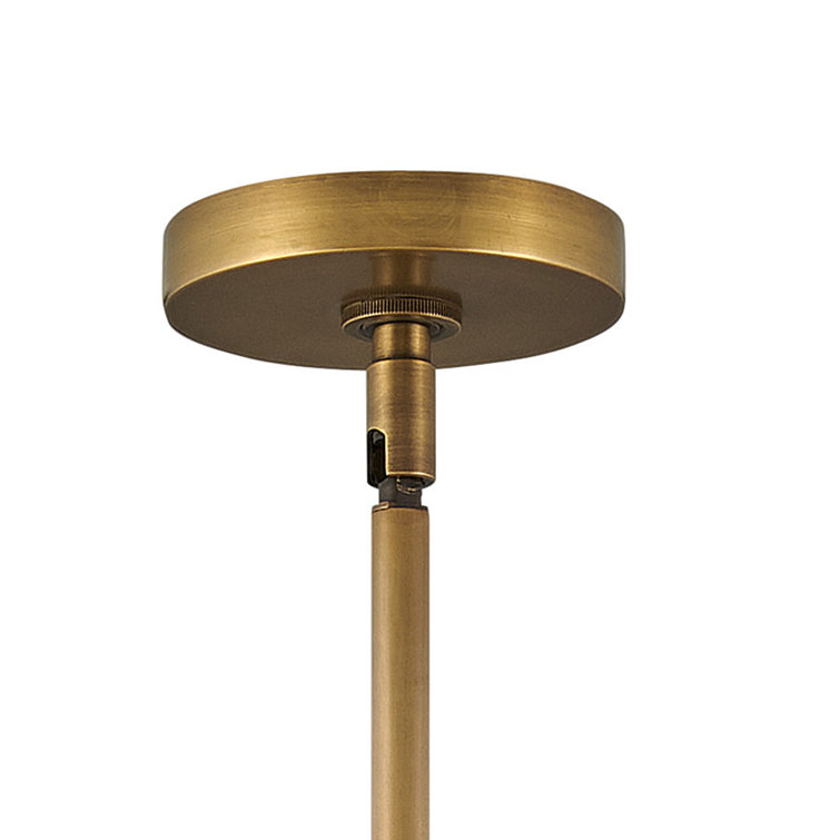 Mini Heritage Brass Sputnik 6-Light Chandelier with Black Accents
