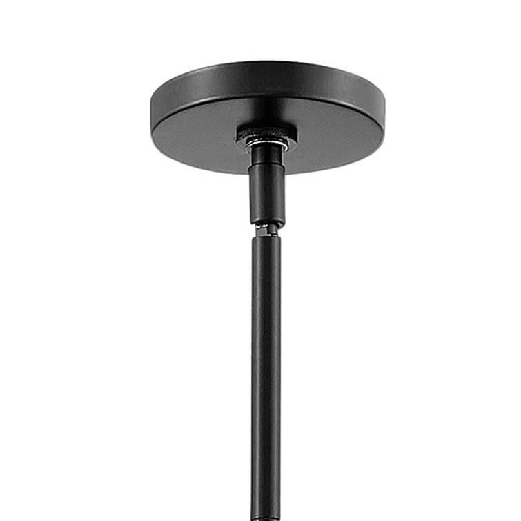 Mini Sputnik 6-Light Chandelier in Satin Black with Articulating Arms