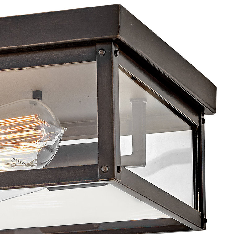 Oil Rubbed Bronze 2-Light Indoor/Outdoor Flush Mount