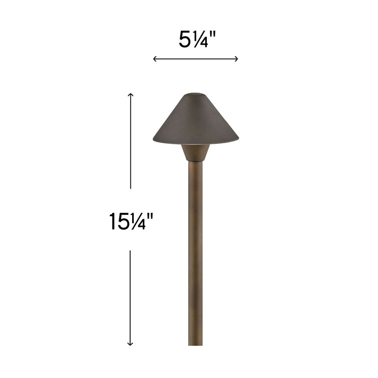 Oil Rubbed Bronze LED Pathway Light with Cone Shade
