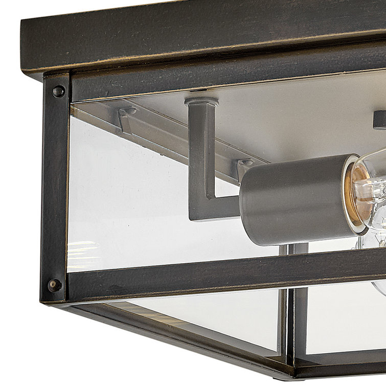 Oil Rubbed Bronze 2-Light Indoor/Outdoor Flush Mount