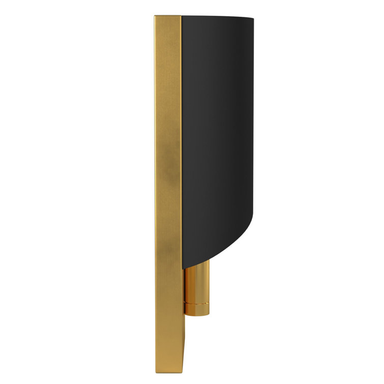 Gigi Heritage Brass and Satin Black Dimmable Wall Sconce