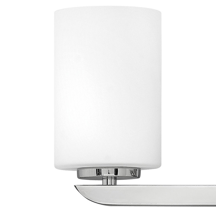 Kyra Polished Nickel 3-Light Vanity Light with Etched Opal Glass