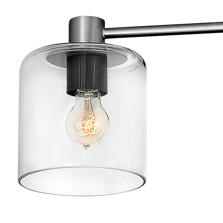 Axel Modern 7-Light Brushed Nickel Cluster Cylinder Flush Mount