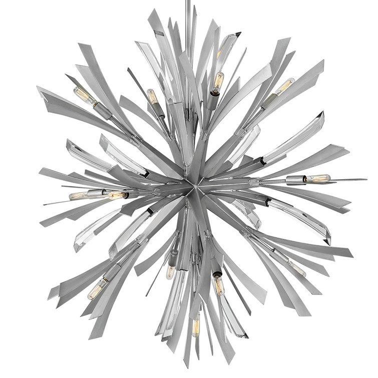 Glacial Chrome 13-Light Sputnik Sphere Chandelier with Crystal Accents
