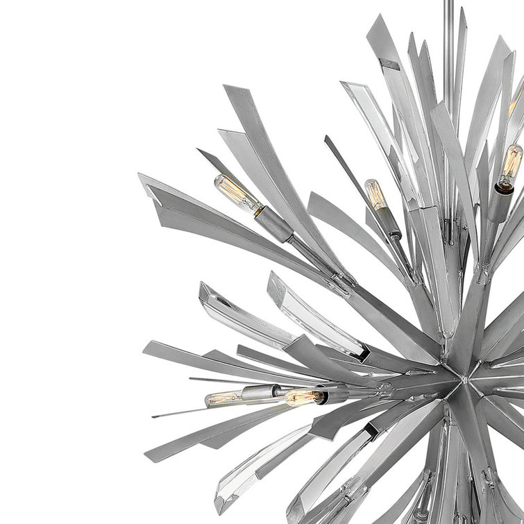 Glacial Chrome 13-Light Sputnik Sphere Chandelier with Crystal Accents