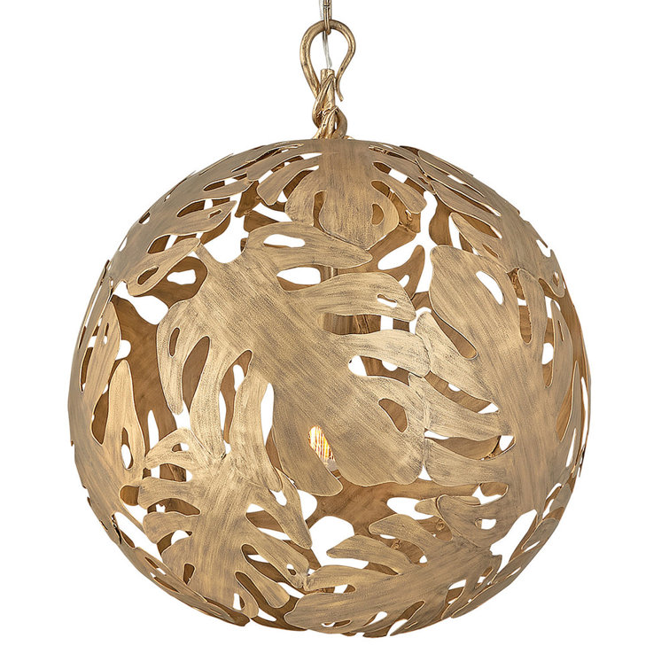 Botanica Burnished Gold 6-Light Drum Chandelier with Linen Shade